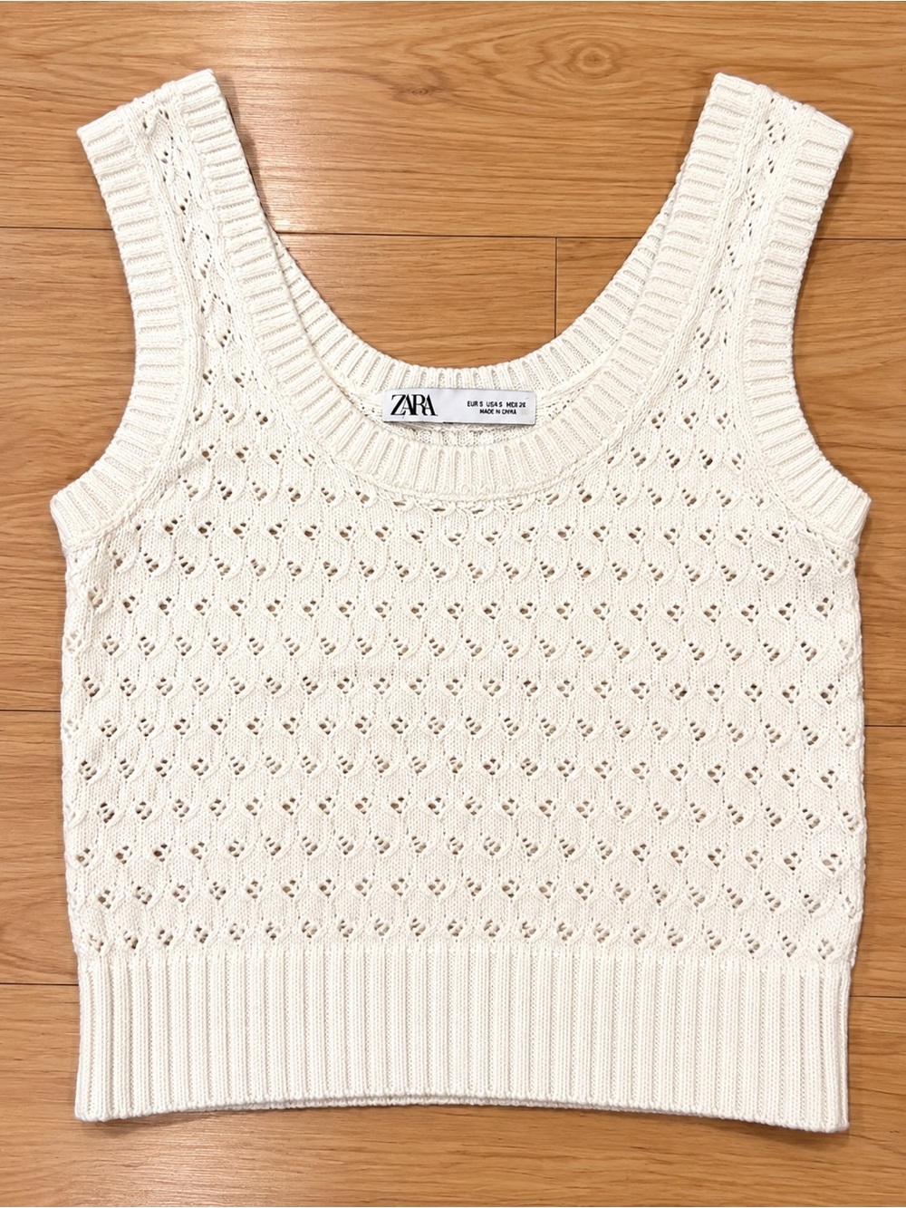 Zara Cream Knit Tank Top